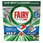 Fairy Platinum Plus Blue, капсули за съдомиялна машина, 17 бр.