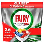 Fairy All In One Platinum Plus Lemon, капсули за съдомиялна машина, 36 бр.
