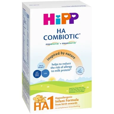 HiPP HA1 Combiotic, Хипоалергенно мляко за кърмачета от първия ден на раждането, 350 г