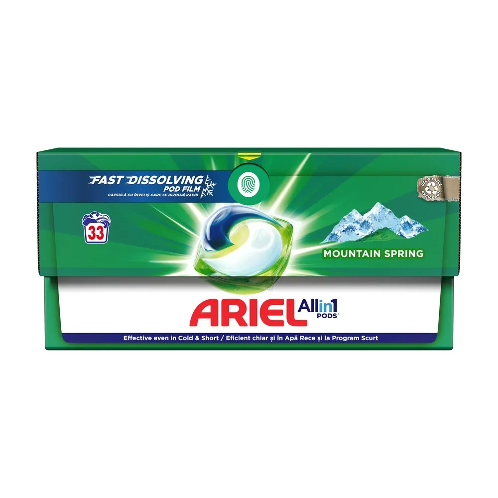 Ariel All in 1 PODS Mountain Spring, 33 изпирания, капсули за цветно пране