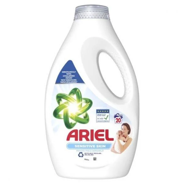 Ariel Baby Sensitive Skin, течен перилен препарат, 20 изпирания, 1л.