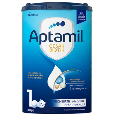 Aptamil Cesar Biotik 1, Мляко за кърмачета, 0-6 месеца, 800 г