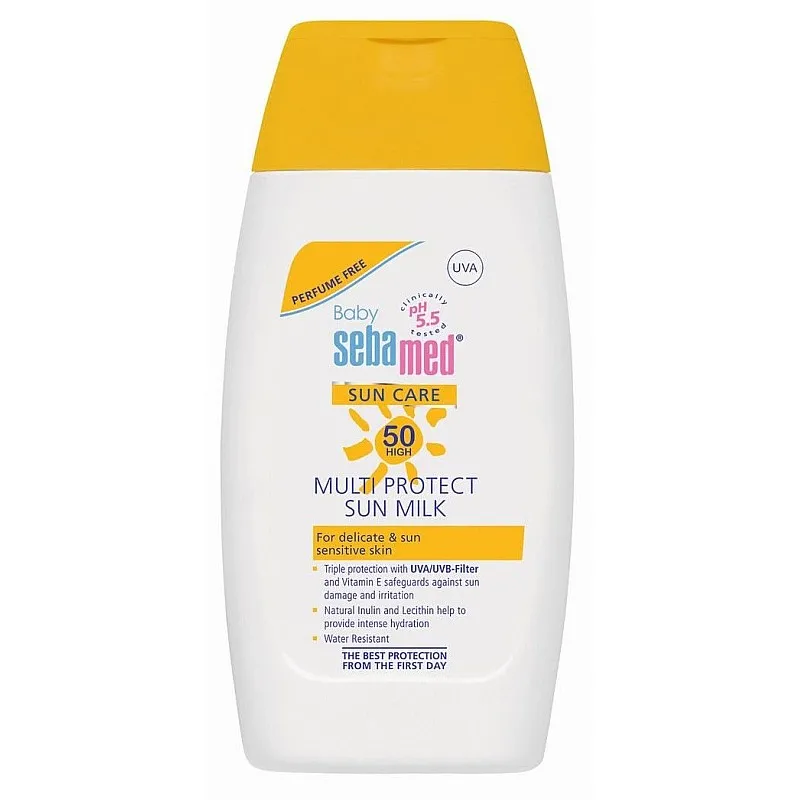 Sebamed Baby, Бебешко слънцезащитно мляко SPF50 без парфюм, 200 мл.