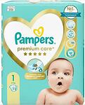 Пелени за бебе, Pampers Premium Care, размер 1, 2-5 кг., 72 броя.