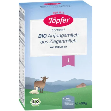 Töpfer Lactana Bio 1, Козе мляко за кърмачета, 0+ месеца, 400 г