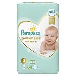 Пелени за бебе, Pampers Premium Care Value Pack, размер 3, 6-10 кг., 60 броя.