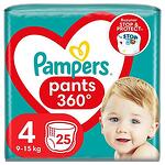 Пелени-гащички за бебе, Pampers Pants Carry Pack, размер 4, 9-14 кг, 25 броя.