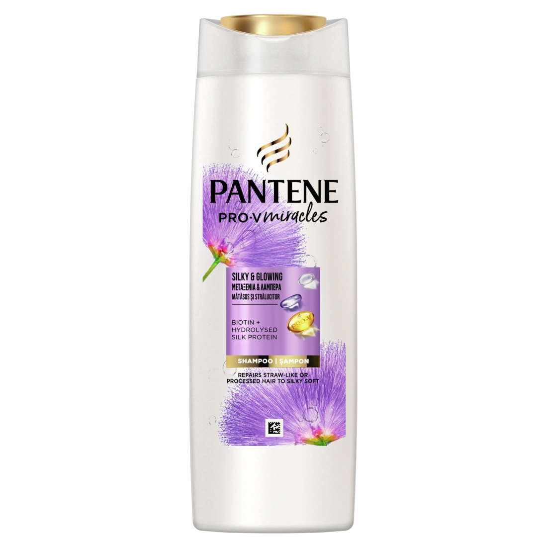Pantene Pro-V Miracles Silky & Glowing, Шампоан за суха и изтощена коса, 300 мл.