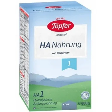 Töpfer Lactana HA 1, Хидролизирано мляко за кърмачета, 0+ месеца, 600 г