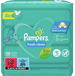 Мокри кърпички Pampers, Fresh Clean, 208 бр.