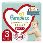 Пелени-гащички за бебе, Pampers Premium Care Pants Value Pack, размер 3, 6-10 кг, 48 бр.