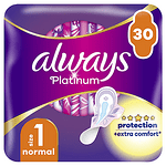 Always Platinum, Normal 1, дамски превръзки с крилца, 30 бр.