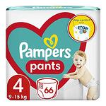 Пелени-гащички за бебе, Pampers 360° Pants, размер 4, 9-16 кг, 66 бр.