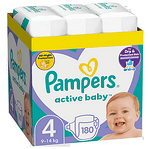 Пелени за бебе, Pampers Active Baby, размер 4, 9-14 кг, 180 бр.
