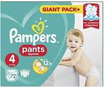 Пелени-гащички за бебе, Pampers Pants, размер 4, 9-15 кг, 72 бр.