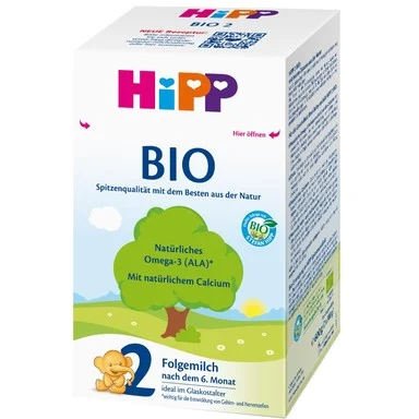 HiPP 2 Bio, Преходно мляко за кърмачета, 6+ месеца, 600 г