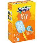 Четка за почистване на прах, Swiffer, Duster Kit, Trap & Lock, 1 + 4 дръжки