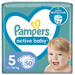 Пелени за бебе, Pampers Active Baby, размер 5, 11-16 кг, 50 бр.