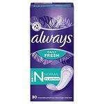 Always Dailies, Fresh & Protect, Normal, без аромат, ежедневни дамски превръзки, 30 бр.