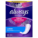 Always Dailies Odour Protection, Large, ежедневни дамски превръзки, 52 бр.