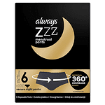 Always ZZZs, Night Secure Pants, Размер S/M, менструални бикини за еднократна употреба, 3 бр.