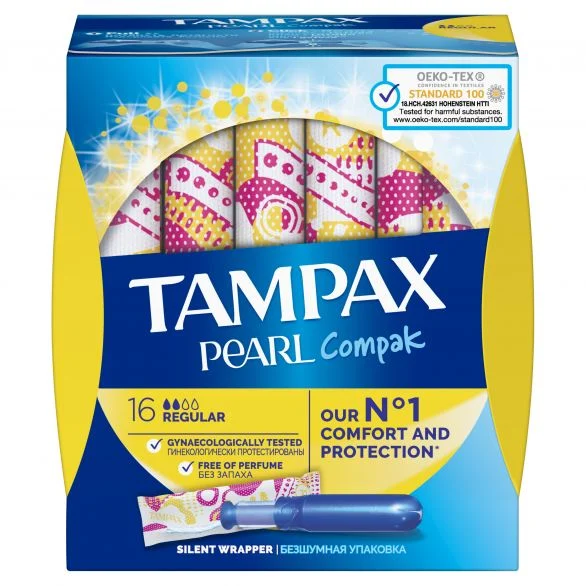 Tampax - Super Pearl, тампони с апликатор, 16 бр.