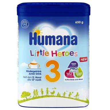 Humana 3 Junior, Преходно мляко за кърмачета, 12+ месеца, 650 г