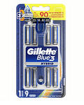 Gillette Blue 3 Hybrid, комплект бръснарски ножчета и самобръсначка, 9 бр.