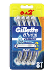 Gillette Blue 3 Plus Comfort, самобръсначка за еднократна употреба, 8 бр.