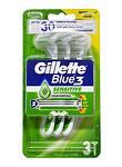 Gillette Blue 3 Sensitive, самобръсначка за еднократна употреба, 3 бр.