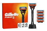 Gillette Fusion 5, самобръсначка с 5 резервни ножчета и поставка