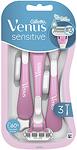 Gillette Venus 3 Sensitive, дамска самобръсначка за еднократна употреба, 3 бр.