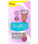 Gillette Venus 3 Simply, дамска самобръсначка с 4 сменяеми ножчета