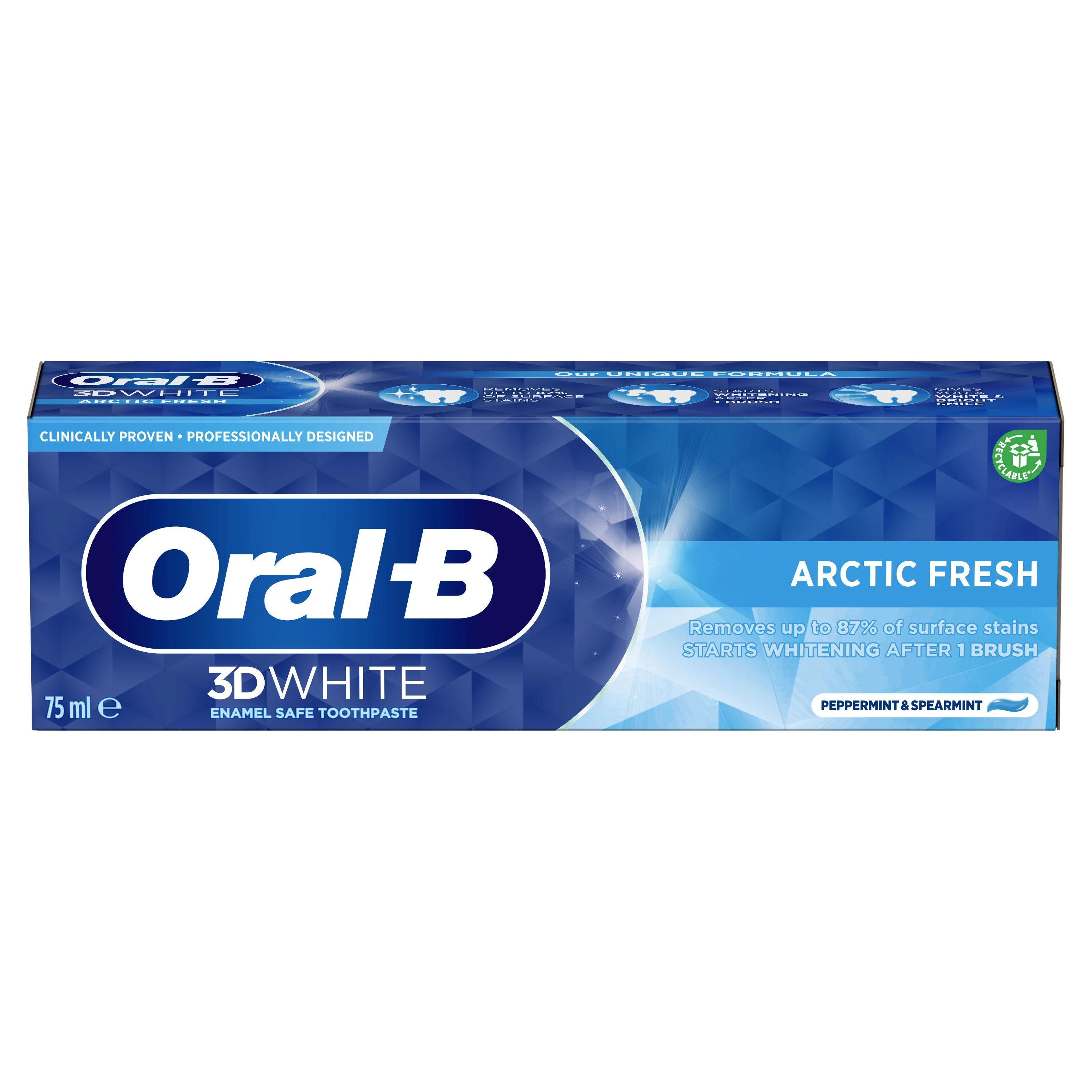 Oral-B Pro 3D White Arctic Fresh, избелваща паста за зъби, 75 мл.