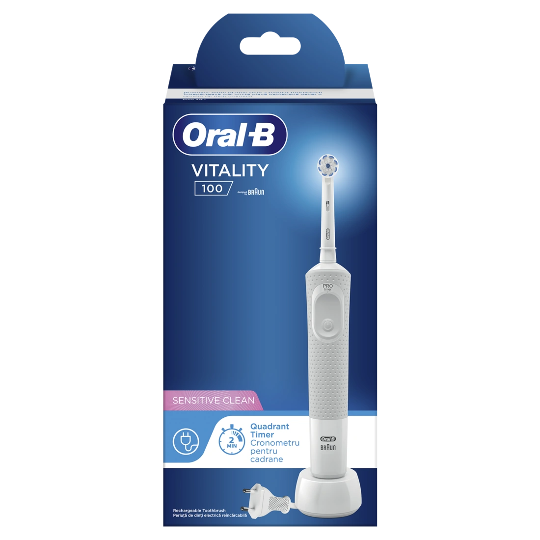 Oral-B Vitality 100 Sensitive clean, Eлектрическа четка за зъби, 1 бр.
