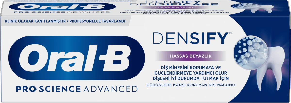 Oral-B Pro-Science Densify Gentle Whitening, паста за зъби, избелва и защитава емайла, 65 мл.