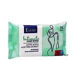 Event Intimate Care wipes, мокри кърпички за интимна хигиена с алое вера и млечна киселина, 15 бр.