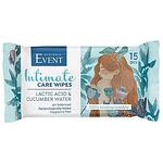 Event Intimate Care wipes, мокри кърпички за интимна хигиена с краставична  вода и млечна киселина, 100 % биоразградими, 15 бр.