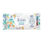 Event Baby Extra Soft 3в1, бебешки мокри кърпички с алое, лайка и маслина, 84 бр.