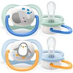 Philips Avent, Ultra Air, залъгалки с кутийка, 0-6 месеца, 2 бр.