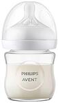 Philips Avent, Natural Response 3.0, стъклено шише с биберон 0+ месеца, 120 мл.