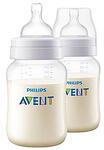 Philips Avent, Anti-Coloc Classic, шишета с биберон 1+ месеца, 2 бр., 260 мл.