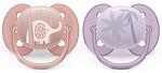 Philips Avent, Ultra Soft, залъгалки с кутийка, 0-6 месеца, 2 бр.