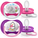Philips Avent, Ultra Air, залъгалки с кутийка, 6-18 месеца, 2 бр.