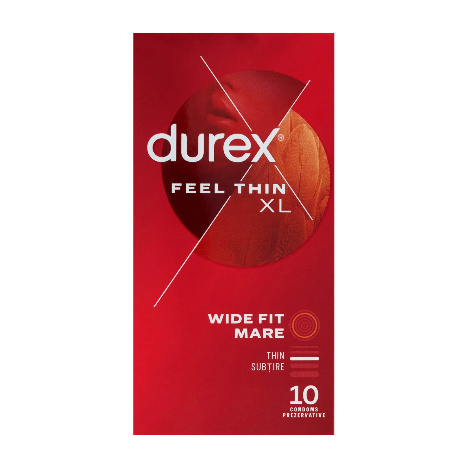 Durex Feel Thin XL, презервативи, 10 бр.