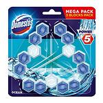 Domestos, Power 5 Ocean, блокчета за тоалетна, 3 бр. х  55 гр.