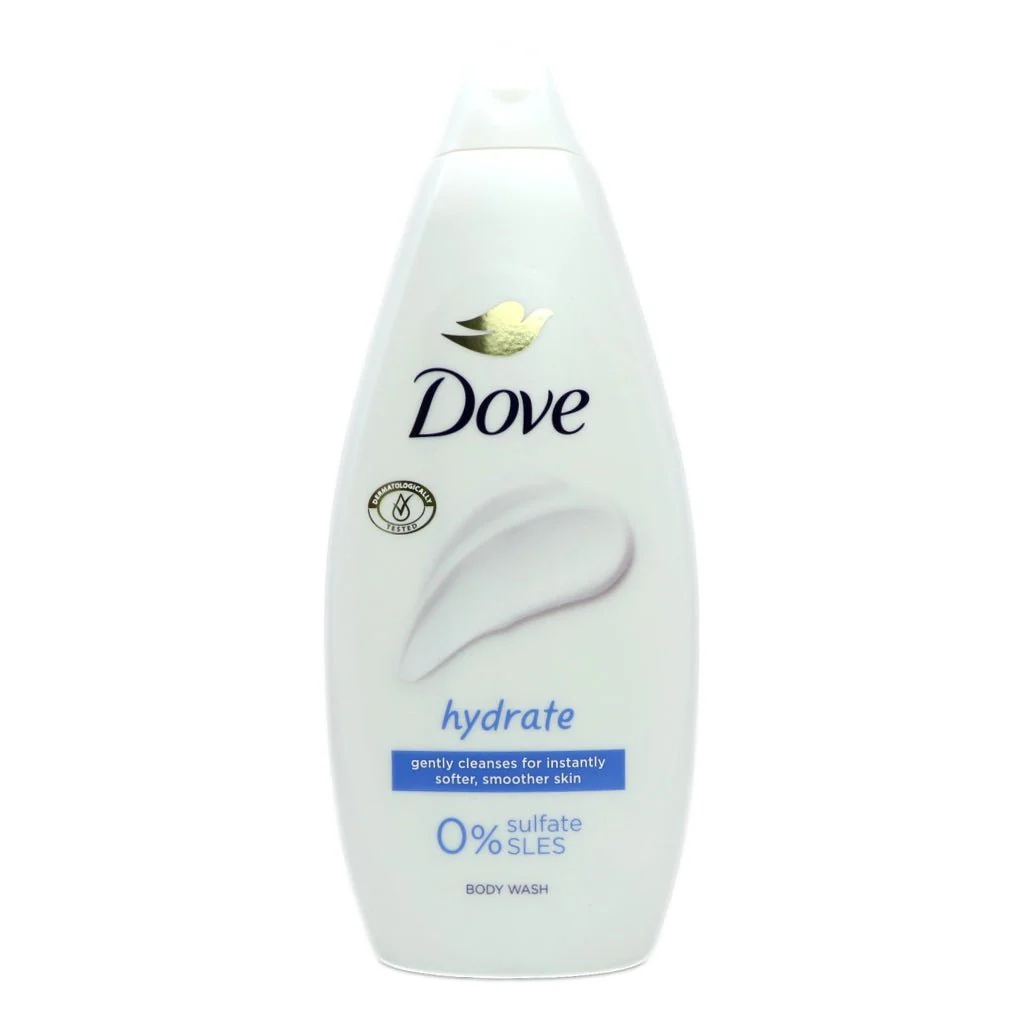 Dove, Hydrate, 0% Sulfate SLES, хидратиращ душ гел, 720 мл.