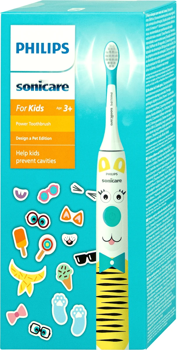 Philips Sonicare for Kids 3+ HX3601/01, Електрическа звукова четка за зъби за деца, 1 бр.