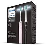 Philips 3000 Sonic HX3675/15, комплект eлектрически четки за зъби черна и розова, 1+1 бр.