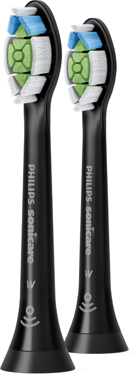 Philips Sonicare Optimal Black, накрайници за eлектрически четки за зъби черни, 2 бр.